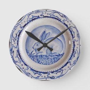 Design-Uhr für "Dedham Blue" und "White Rabbit Pl Runde Wanduhr