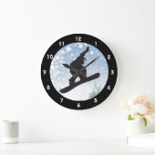 Design-Uhr für Snowboarde Große Wanduhr (Zuhause)
