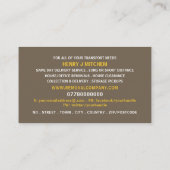 Design, Umzugsfirma Visitenkarte (Rückseite)