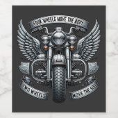 Design und Kostenvoranschlag für geflügelte Motorr Weinetikett (Einzelnes Label)