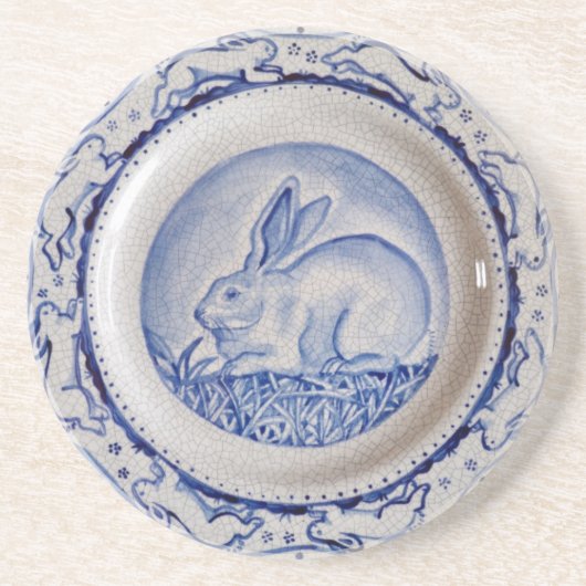 Design-Untersetzer "Dedham Blue" und "White Rabbit Getränkeuntersetzer (Vorne)