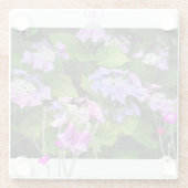 Design-Untersetzer für Lila Hydrangea-Komponenten Glasuntersetzer (Rückseite)