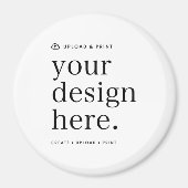 Design Upload 3" Runde Magnet (Vorne)