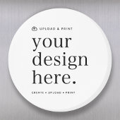 Design Upload 3" Runde Magnet