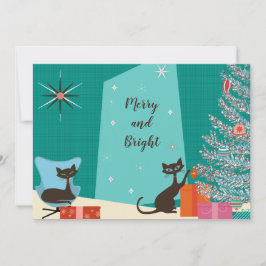 Design-Urlaubskarte Mitte des Jahrhunderts Feiertagskarte