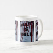 Design Vermelho de Expressão Urbana War is Hell Kaffeetasse (VorderseiteRechts)