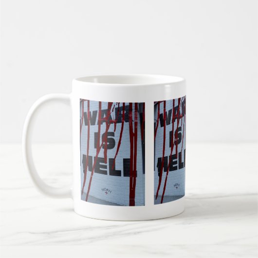 Design Vermelho de Expressão Urbana War is Hell Kaffeetasse (Links)