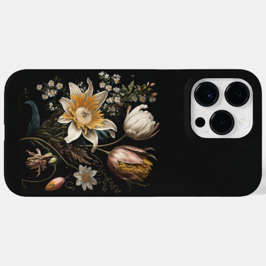 Design viktorianischer Blume - Ein zeitloser Klass Case-Mate iPhone Hülle (Rückseite (Horizontal))