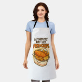 Design Vintage „Authentischer britischer Fish & Ch Schürze (Getragen)