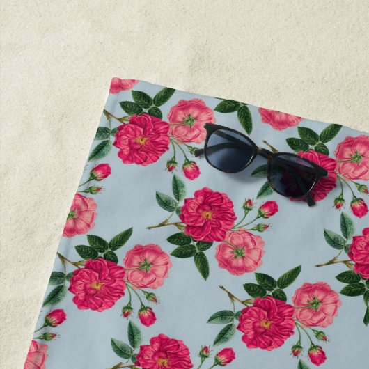 Design Vintager Rose Strandtuch (Beispiel)