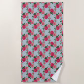 Design Vintager Rose Strandtuch (Vorderseite)