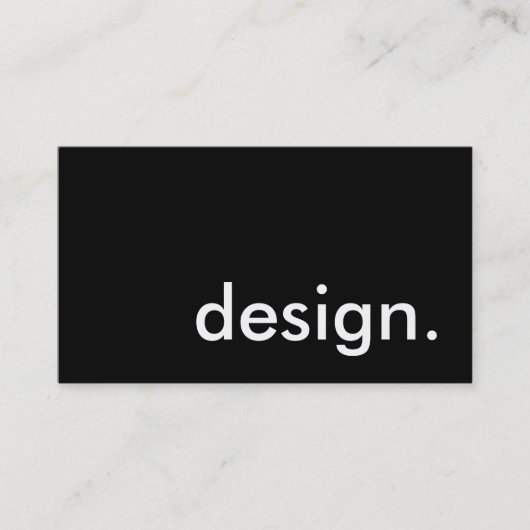 design. visitenkarte (Vorderseite)