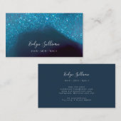 Design-Visitenkarte für Blau-Glitzer Visitenkarte (Vorne/Hinten)