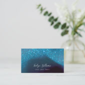 Design-Visitenkarte für Blau-Glitzer Visitenkarte (Stehend Vorderseite)