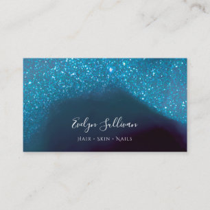 Design-Visitenkarte für Blau-Glitzer Visitenkarte