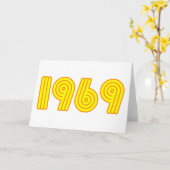 Design von 1969 (40. Geburtstag) Karte (Gelbe Blume)