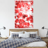 Design von Ahornbaumen-Blätter Leinwanddruck (Insitu (Schlafzimmer))