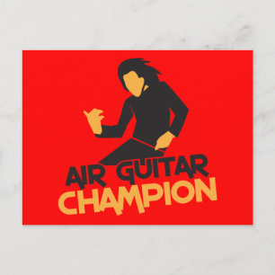 Design von Air Guitar Champion Postkarte