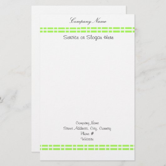 Design von Apple Green Link Briefpapier (Vorne/Hinten)