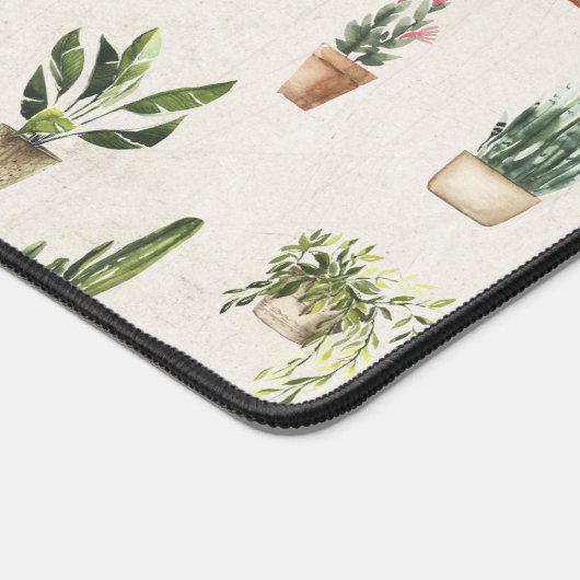 Design von Aquarellfarben-gepunkteten Pflanze Schreibtischunterlage (Ecke)