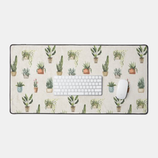 Design von Aquarellfarben-gepunkteten Pflanze Schreibtischunterlage (Tastatur & Maus)