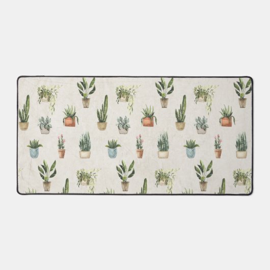 Design von Aquarellfarben-gepunkteten Pflanze Schreibtischunterlage (Vorderseite)