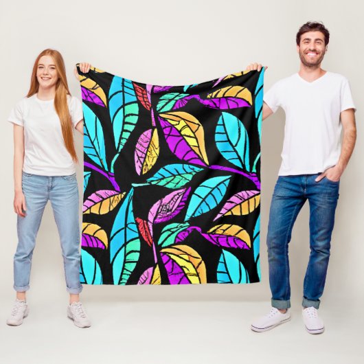 Design von Blätter aus festem Glas Fleecedecke (Beispiel)