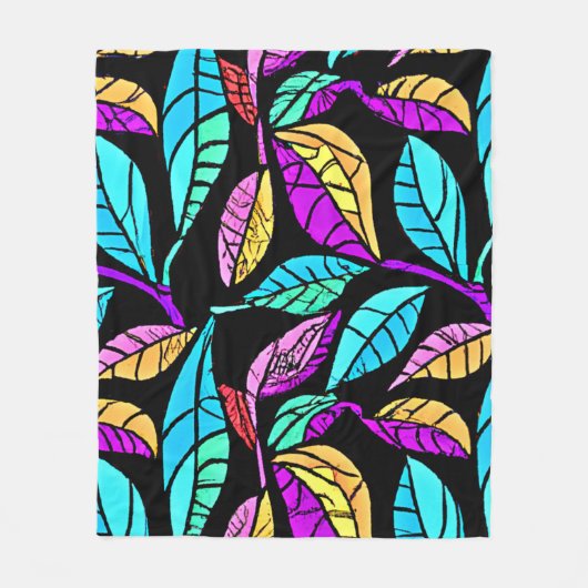 Design von Blätter aus festem Glas Fleecedecke (Vorderseite)