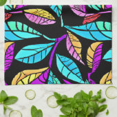 Design von Blätter aus festem Glas Geschirrtuch (Gefaltet)