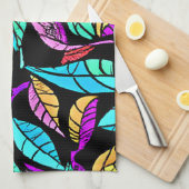 Design von Blätter aus festem Glas Geschirrtuch (Viertel Falte)