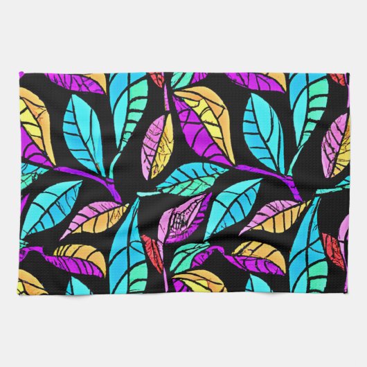 Design von Blätter aus festem Glas Geschirrtuch (Horizontal)