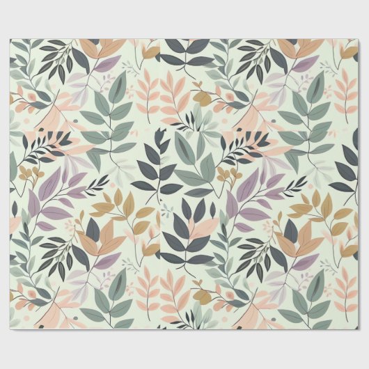 Design von Blätter Geschenkpapier (Flach)