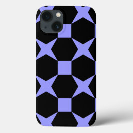 DESIGN VON BLAUEN UND SCHWARZEN STERNEN UND HEXAGO Case-Mate iPhone HÜLLE