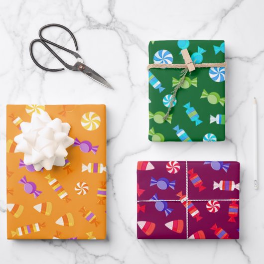Design von Candies-Süßigkeiten Geschenkpapier Set (Vorderseite)