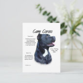 Design von Cane Corso History Postkarte (Stehend Vorderseite)