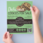 Design von Cookies, Bereitstellung von Werbemittel Flyer (Hand)