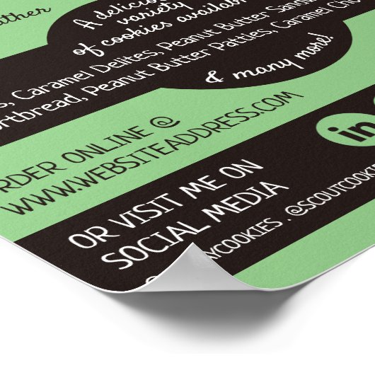 Design von Cookies, Bereitstellung von Werbemittel Poster (Ecke)