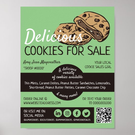 Design von Cookies, Bereitstellung von Werbemittel Poster (Vorne)