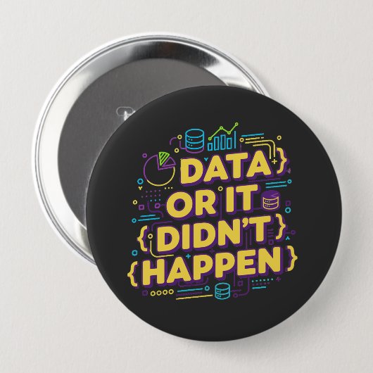 Design von Datenwissenschaften - Daten oder sie si Button (Vorne & Hinten)