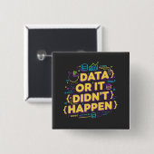 Design von Datenwissenschaften - Daten oder sie si Button (Vorne & Hinten)