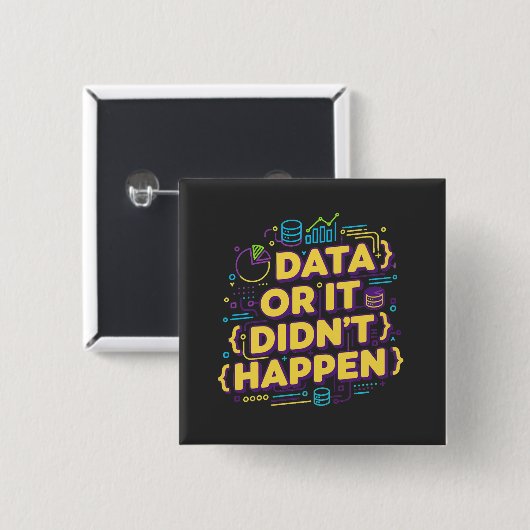 Design von Datenwissenschaften - Daten oder sie si Button (Vorne & Hinten)