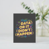 Design von Datenwissenschaften - Daten oder sie si Postkarte (Stehend Vorderseite)