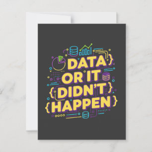 Design von Datenwissenschaften - Daten oder sie si Postkarte