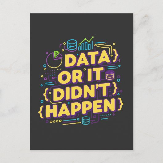 Design von Datenwissenschaften - Daten oder sie si Postkarte (Vorderseite)