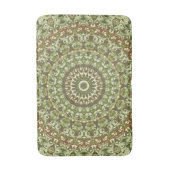 Design von Earthy Green und Brown Mandala Badematte (Vorderseite Vertikal)