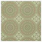Design von Earthy Green und Brown Mandala Stoff (Muster)