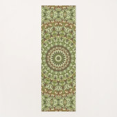 Design von Earthy Green und Brown Mandala Yogamatte (Vorderseite)