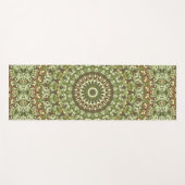 Design von Earthy Green und Brown Mandala Yogamatte (Vorderseite (Horizontal))