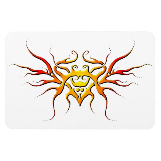 Design von Flügeldrachen - rot Magnet (Horizontal)