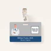 Design von Fotomaterial für Krankenhäuser Ausweis (Rückseite mit Klammer)